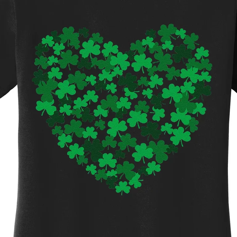 Happy Saint Patricks Day Shamrock Heart Women's T-Shirt