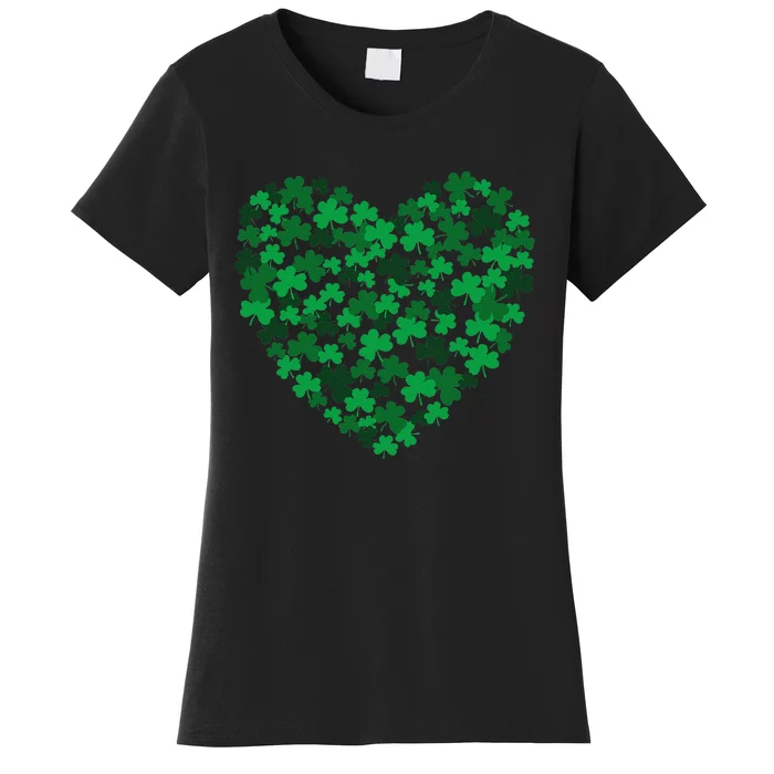 Happy Saint Patricks Day Shamrock Heart Women's T-Shirt