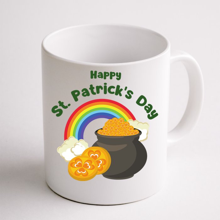 Happy St. Patrick's Day Funny Saint Patrick Irish Girl Boy Front & Back Coffee Mug