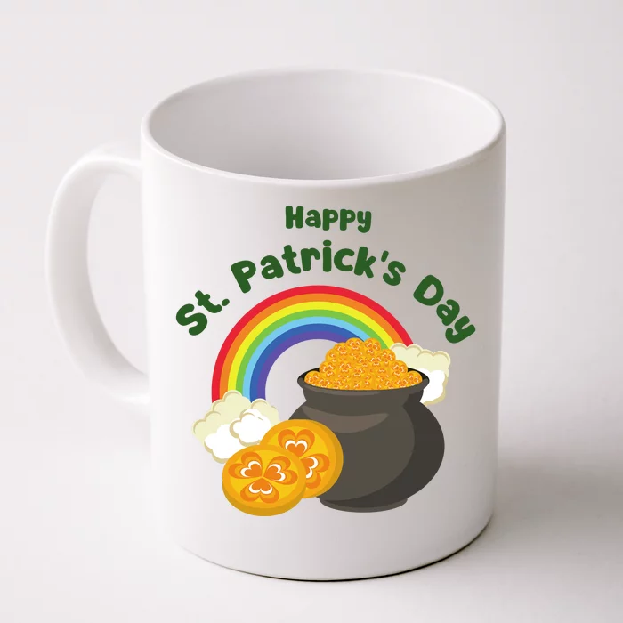 Happy St. Patrick's Day Funny Saint Patrick Irish Girl Boy Front & Back Coffee Mug