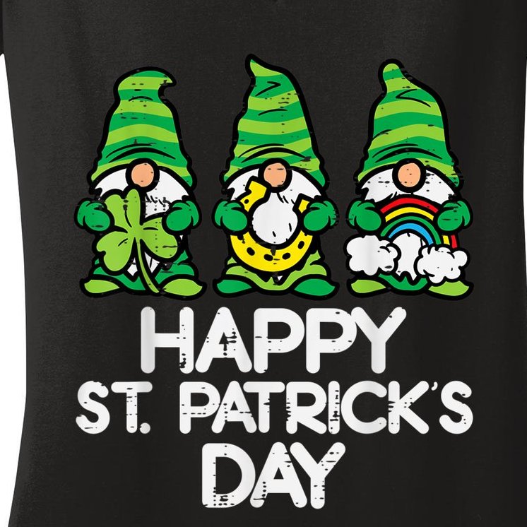 Happy St Patricks Day, St Patricks Day, Funny St Patricks Day, St Patricks Day Gnomes Women's V-Neck T-Shirt