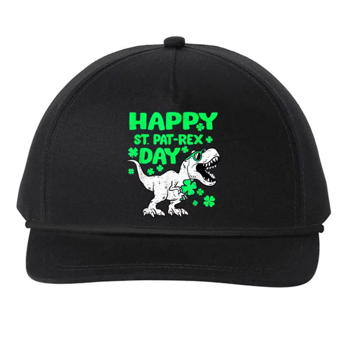 Happy St PaT Rex Dinosaur Saint Patrick's Day Snapback Five-Panel Rope Hat