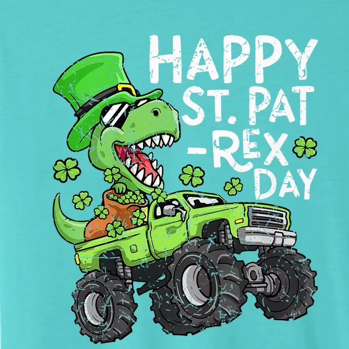 Happy St PatRex Day St Patricks Day Dinosaur Monster Truck ChromaSoft Performance T-Shirt