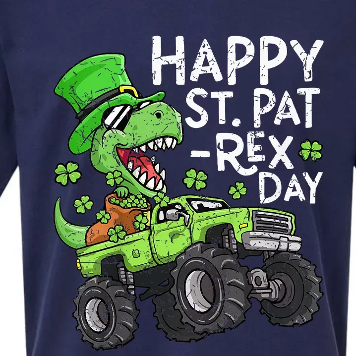 Happy St PatRex Day St Patricks Day Dinosaur Monster Truck Sueded Cloud Jersey T-Shirt