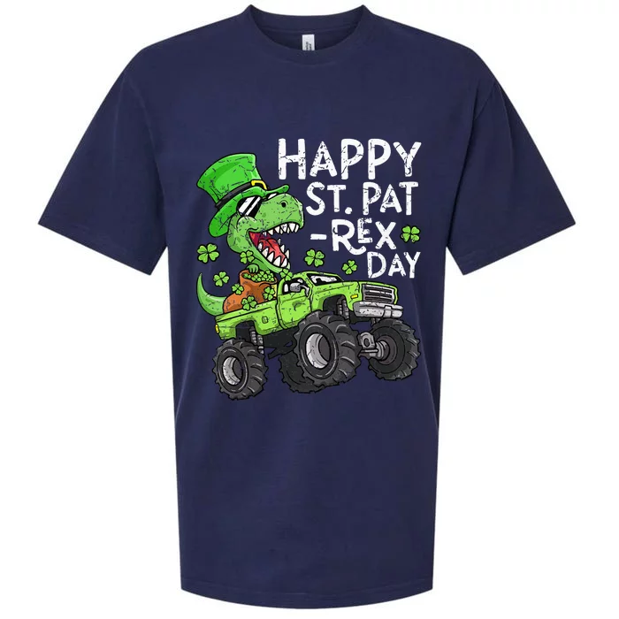 Happy St PatRex Day St Patricks Day Dinosaur Monster Truck Sueded Cloud Jersey T-Shirt