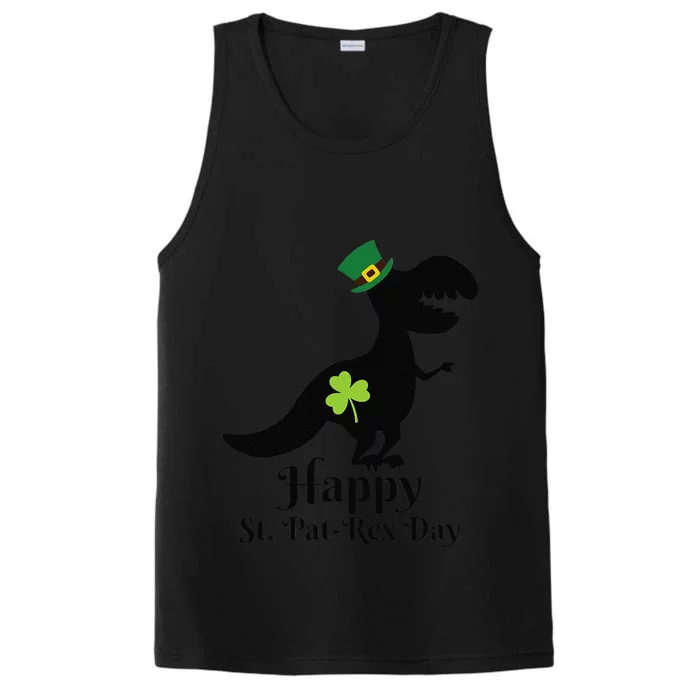 Happy Saint Pat Rex St. Patrick's Day TRex Dinosaur Gift Performance Tank