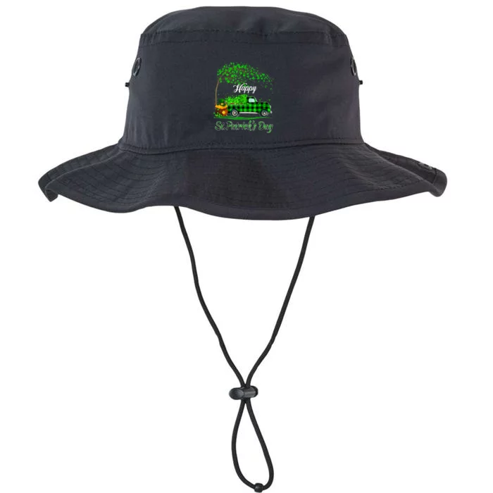 Happy St Patricks Day Green Truck Buffalo Plaid Legacy Cool Fit Booney Bucket Hat