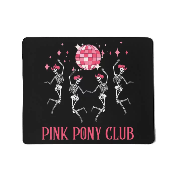 Halloween Skeleton Pony Club Cowgirl Western Birthday Mousepad