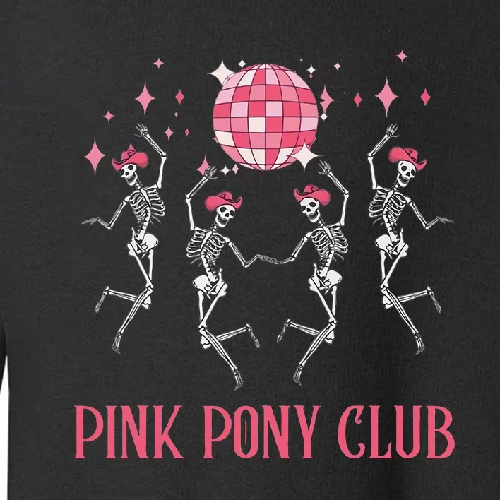 Halloween Skeleton Pony Club Cowgirl Western Birthday Toddler Sweatshirt