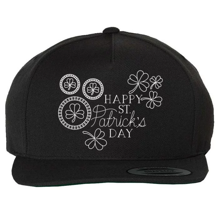 Happy St Patrick's Day Holiday Gift Wool Snapback Cap