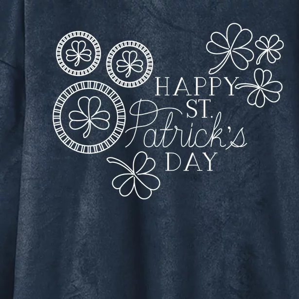 Happy St Patrick's Day Holiday Gift Hooded Wearable Blanket