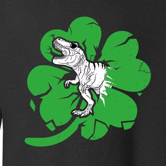 Happy St Pat T Rex Day Dinosaur Clover St PatrickS Day Toddler Sweatshirt