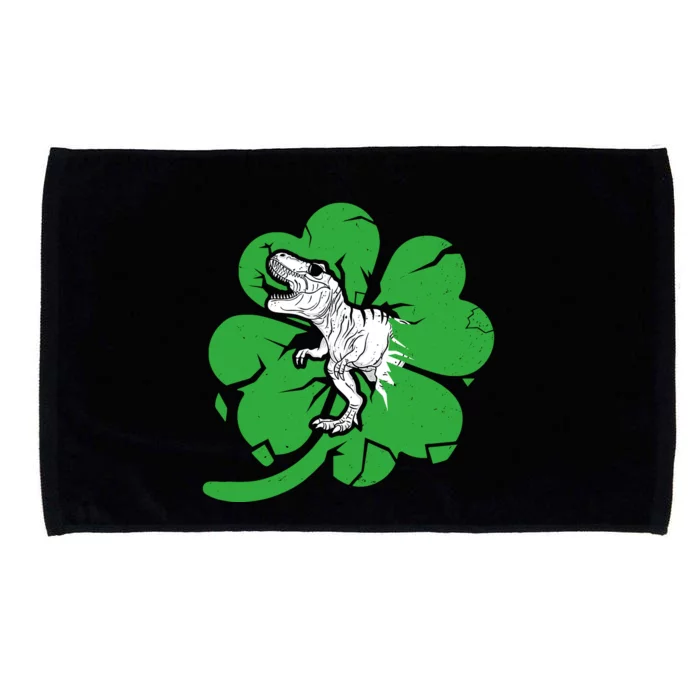 Happy St Pat T Rex Day Dinosaur Clover St PatrickS Day Microfiber Hand Towel