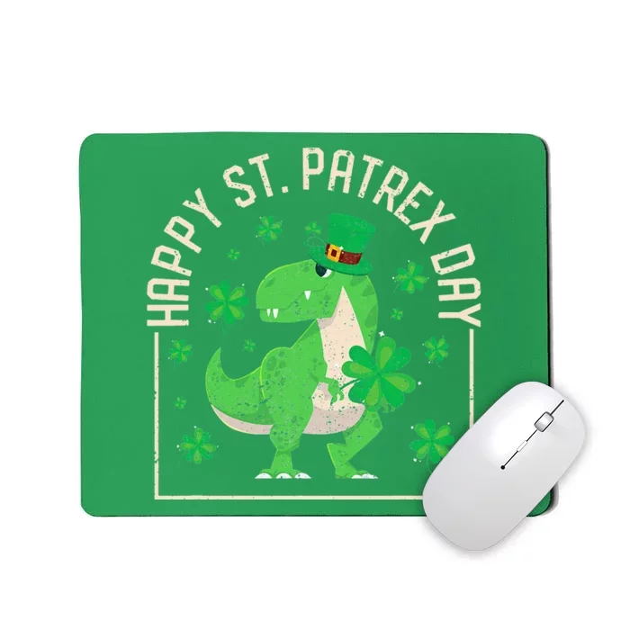 Happy St Patrex Day Funny Irish T-Rex Saint Patricks Dino Mousepad