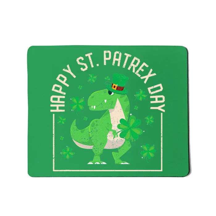 Happy St Patrex Day Funny Irish T-Rex Saint Patricks Dino Mousepad