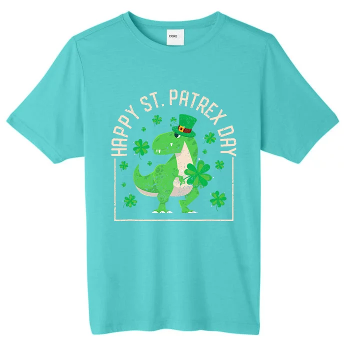 Happy St Patrex Day Funny Irish T-Rex Saint Patricks Dino ChromaSoft Performance T-Shirt