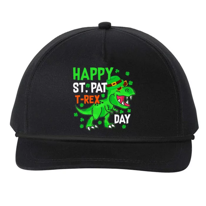 Happy St PatRex Saint Patrick's Day Dinosaurs Snapback Five-Panel Rope Hat