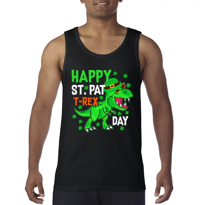 Happy St PatRex Saint Patrick's Day Dinosaurs Tank Top