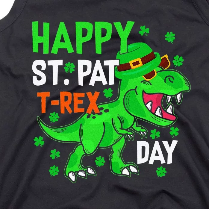 Happy St PatRex Saint Patrick's Day Dinosaurs Tank Top