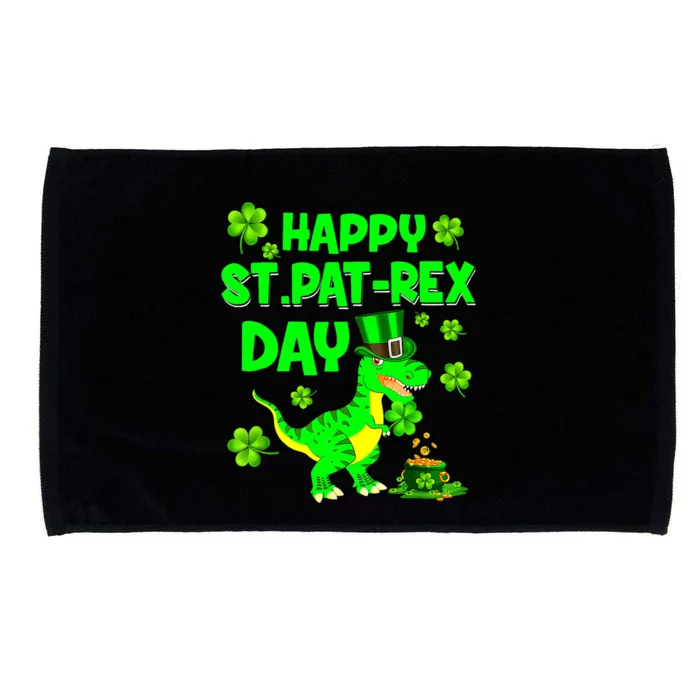 Happy St Pat Trex Day Dino St Patricks Day Boy Microfiber Hand Towel