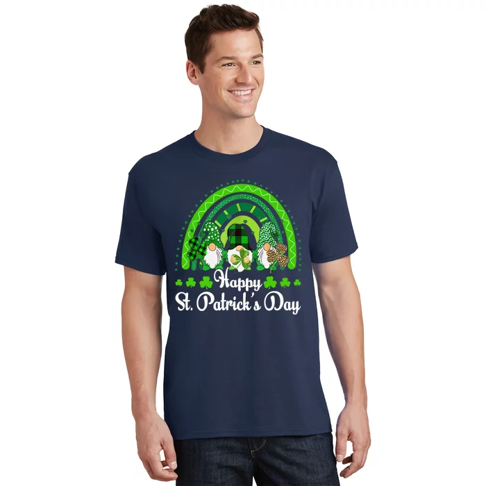 Happy St Patrick's Day Three Gnome Irish Shamrock Leprechaun T-Shirt