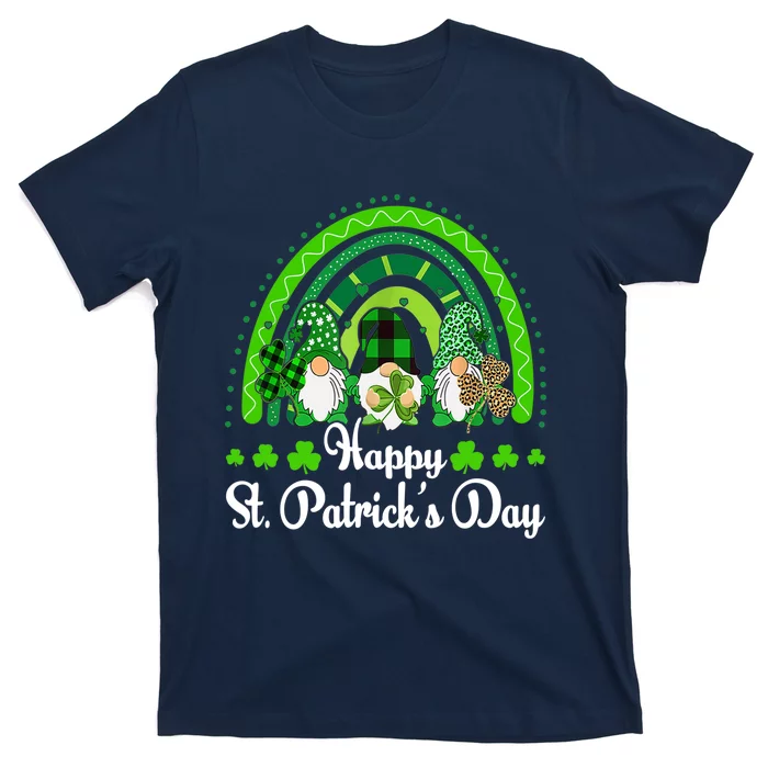 Happy St Patrick's Day Three Gnome Irish Shamrock Leprechaun T-Shirt