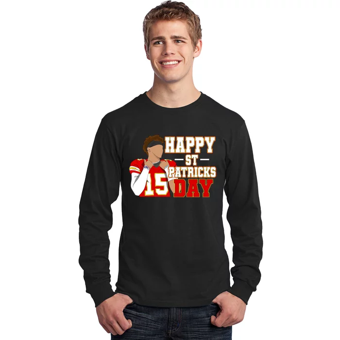 Happy Saint Patricks Day Ma!Homes St Patrick Football Player Fan Ma!Home Long Sleeve Shirt