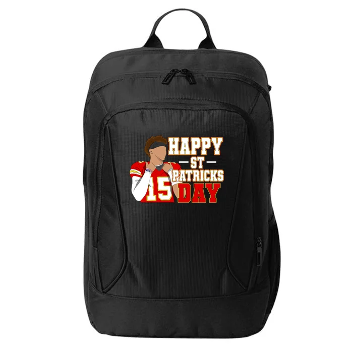 Happy Saint Patricks Day Ma!Homes St Patrick Football Player Fan Ma!Home City Backpack