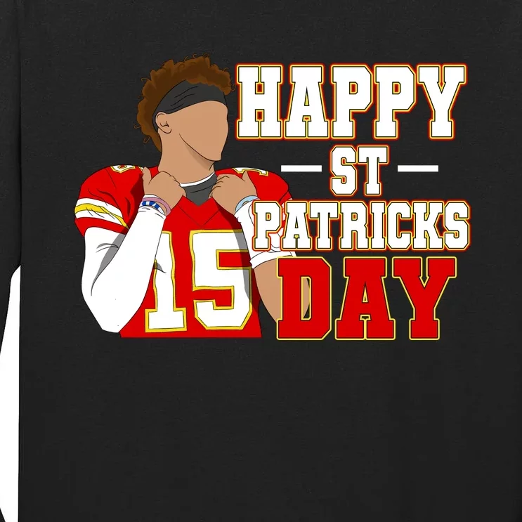 Happy Saint Patricks Day Ma!Homes St Patrick Football Player Fan Ma!Home Tall Long Sleeve T-Shirt