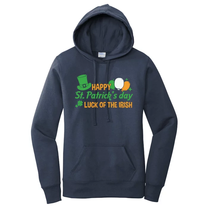 Happy St Patricks Day Luck Of The Irish Women's Pullover Hoodie