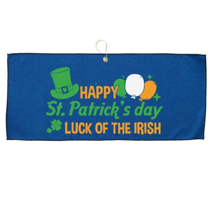 Happy St Patricks Day Luck Of The Irish Large Microfiber Waffle Golf Towel