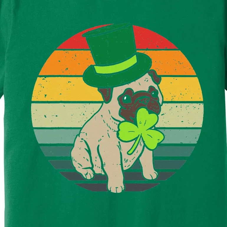 Happy St Patricks Day Irish Pug Dog Cute Saint Paddys Day Premium T-Shirt