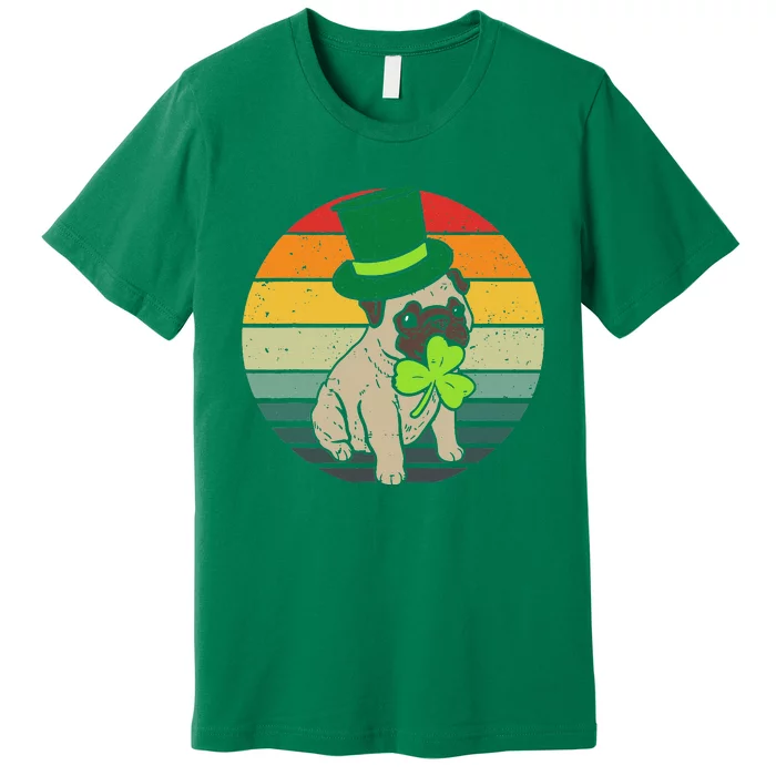 Happy St Patricks Day Irish Pug Dog Cute Saint Paddys Day Premium T-Shirt