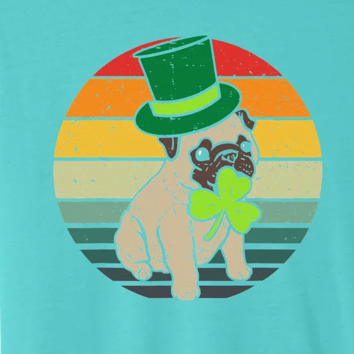 Happy St Patricks Day Irish Pug Dog Cute Saint Paddys Day ChromaSoft Performance T-Shirt