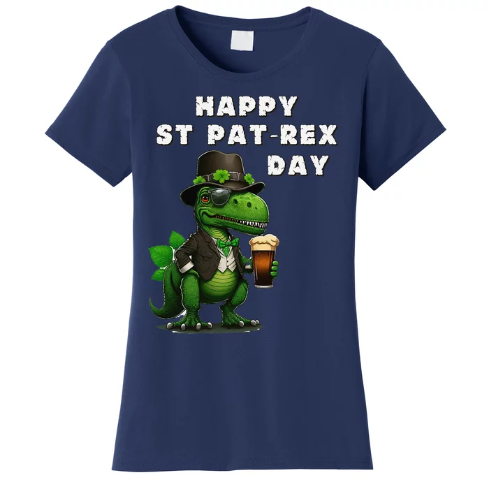 Happy ST PATREX DAY (Patricks) Funny TRex Dinosaur Women's T-Shirt