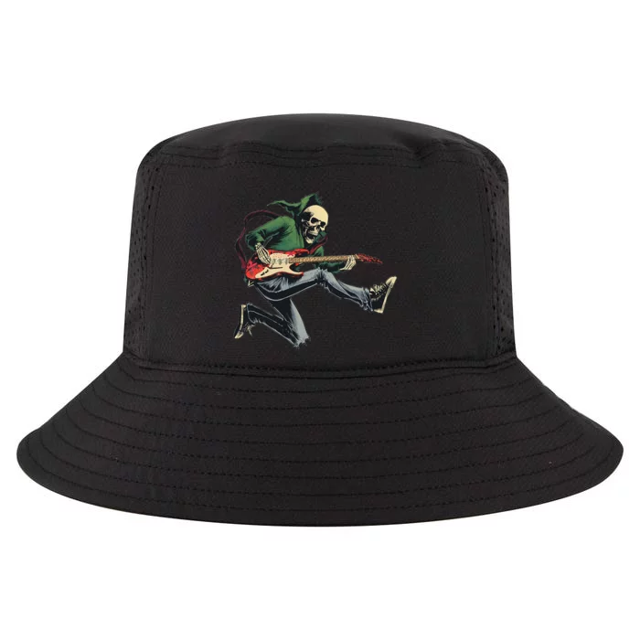 Halloween Skeleton Playing Guitar Rock And Roll Band Cool Comfort Performance Bucket Hat