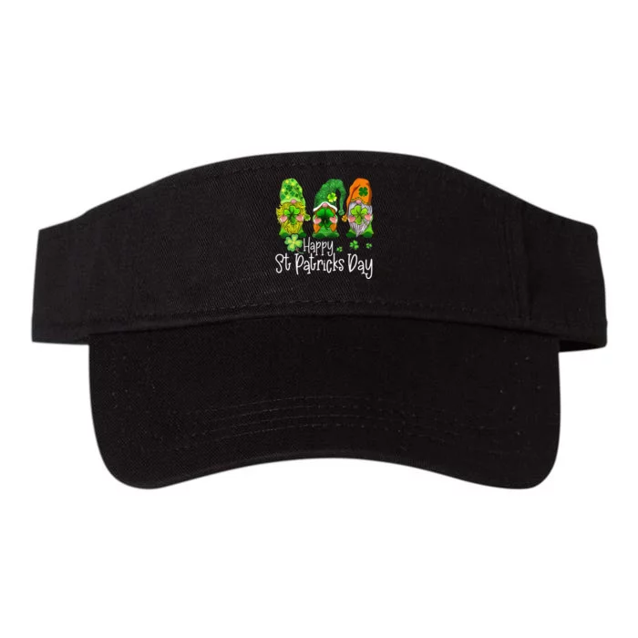 Happy Saint Patrick's Day Gnomes Shamrock Leprechaun Irish Love Happy Valucap Bio-Washed Visor