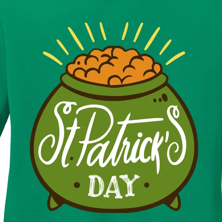 Happy St Patrick Day Ladies Long Sleeve Shirt