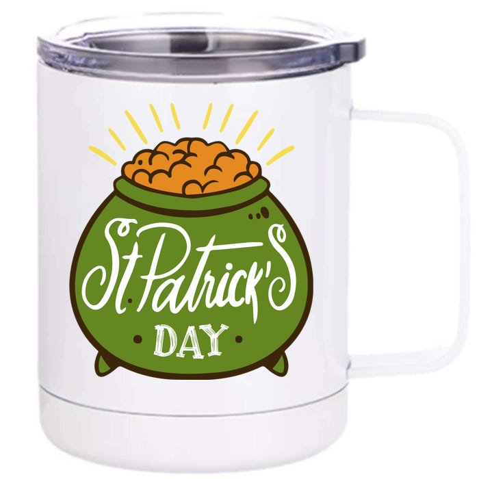 Happy St Patrick Day Front & Back 12oz Stainless Steel Tumbler Cup