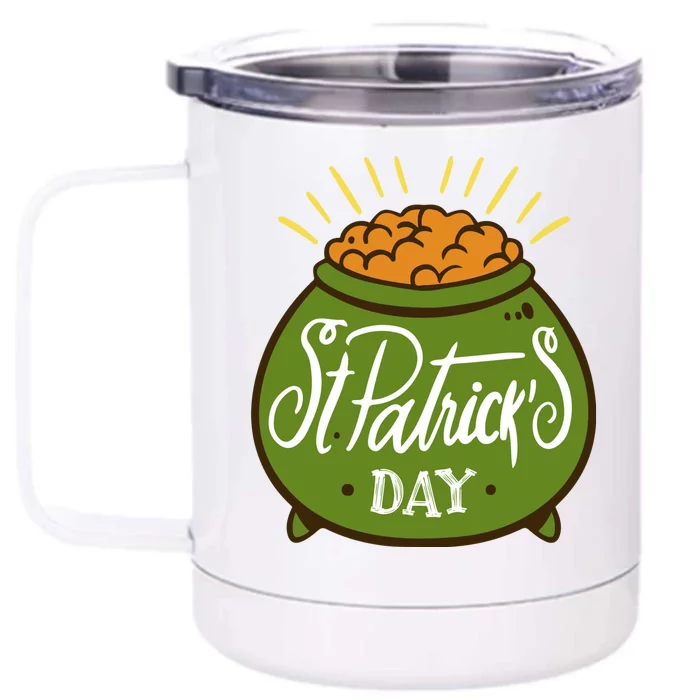 Happy St Patrick Day Front & Back 12oz Stainless Steel Tumbler Cup