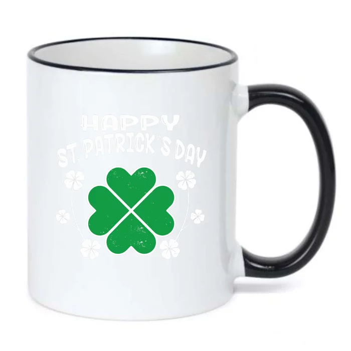 Happy St Patrick's Day Go Lucky Irish Shamrock Gift Black Color Changing Mug