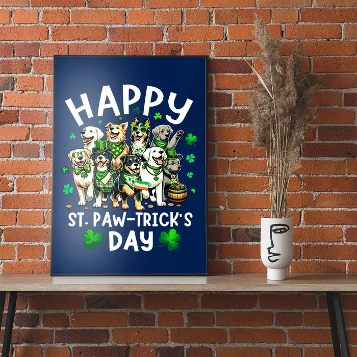 Happy Saint Patricks Day Dog Puppy Lover For Boy Girl Poster