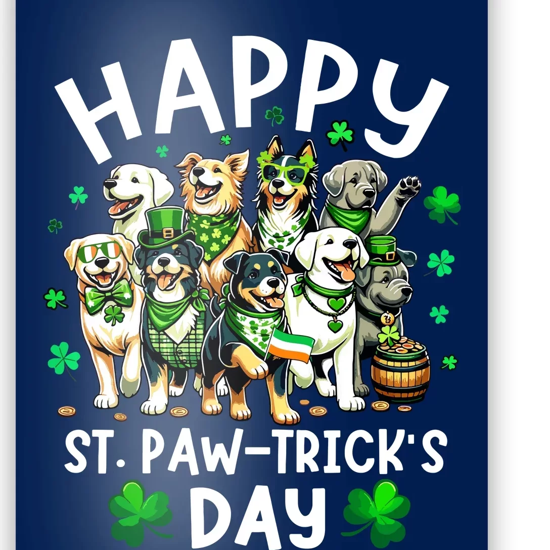 Happy Saint Patricks Day Dog Puppy Lover For Boy Girl Poster