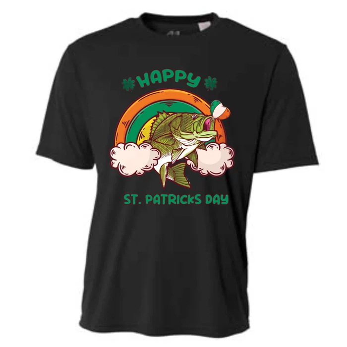 Happy St Patrick's Day Fishing Funny Fishing St Patricks Day Gift Cooling Performance Crew T-Shirt