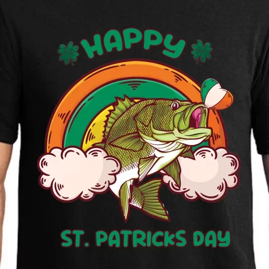 Happy St Patrick's Day Fishing Funny Fishing St Patricks Day Gift Pajama Set