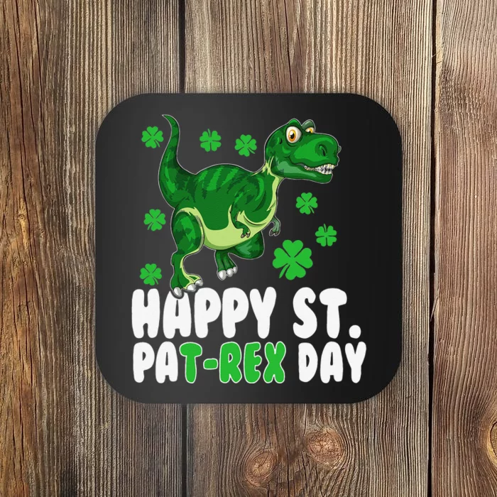 Happy St PaTRex Day Dinosaur Funny Saint Patrick's Day Coaster