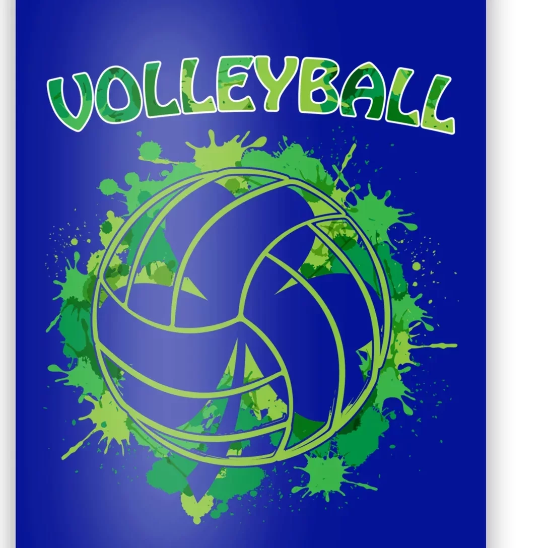 Happy St Patrick's Day Funny Gift Shamrock With Volleyball Sport Gift Poster