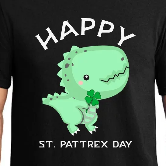 Happy St Patricks Day Leprechaun Dinosaur Dino T Rex Pajama Set