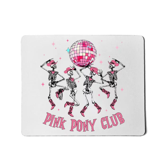 Halloween Skeleton Pony Club Cowgirl Western Birthday Mousepad