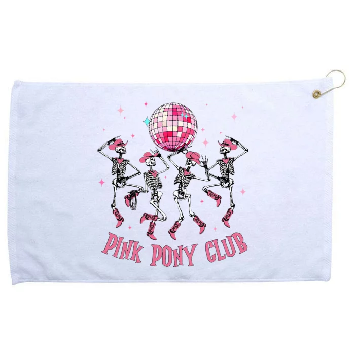 Halloween Skeleton Pony Club Cowgirl Western Birthday Grommeted Golf Towel